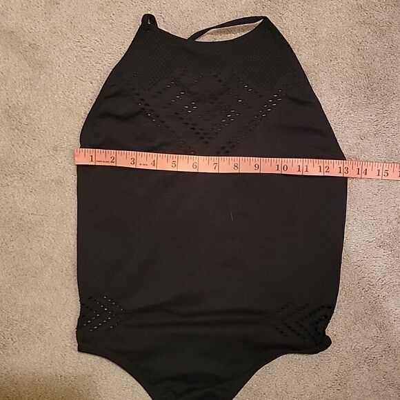 Free press black mesh yoke bodysuit sz M - Picture 5 of 7